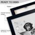 Funny Monkey Framed Wall Art in Bathtub - Black and White Canvas Prints for Farmhouse Bathroom Decor (12"x16", Framed)