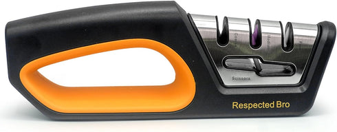 Premium-Ceramic-Knife-Sharpener - Versatile Kitchen Knife Sharpener Tool, Ideal for All Knives, Safe & Easy to Use by RESPECTED BRO