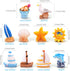 BLLREMIPSUR 10 Sailboat PCS Miniature Beach Figurines - Mini Shell Dolphin Starfish Decorations, Ocean Diorama