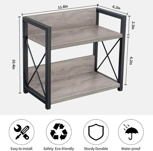 Countertop 2 Countertop, Counter Giikin Shelf Organizer, Tier Kitchen Spice Rack Organizer for Wood Coffee Shelf