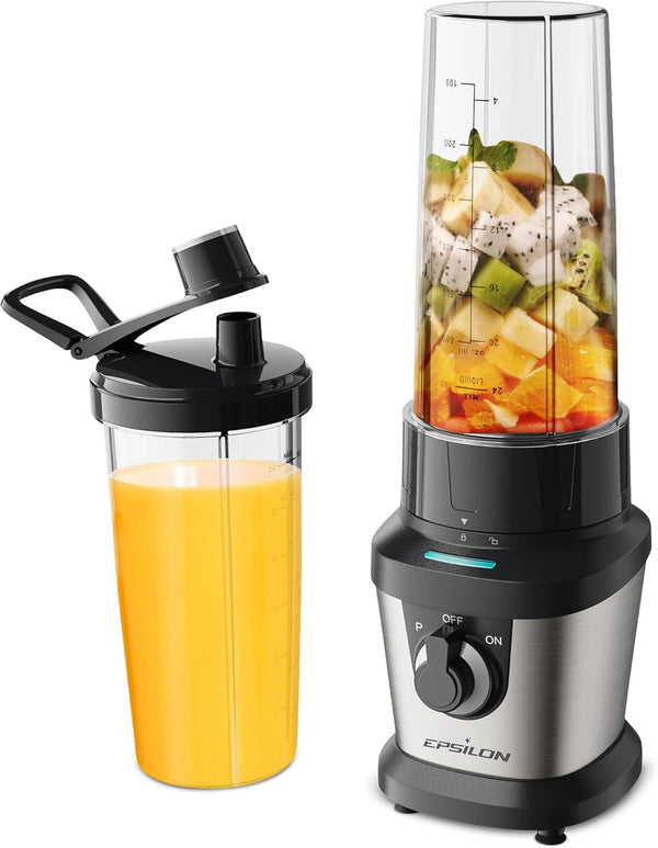 Smoothie Blender, Personal Blender for Protein Shakes, 24 Oz BPA Free Travel Cup, Portable Juicer with LED Display
