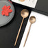 JASHII 6-Piece Rose Gold Flatware Set, 18/10 Stainless Steel Copper Cutlery, Modern Satin Finish, Best Gift