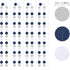 52Ft Navy Blue White Silver Paper Garland, Gender Reveal Hanging Decoration Streamer Banner for Graduation, Wedding,
