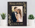 Personalized Newlywed Couples Leather Picture Frame - 7x5 Engraved Wedding Anniversary Gift