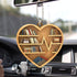 2D Talataca Bookshelf Heart Shape Book Lovers Nerd Bookworm Reader Gift Flat Car Rear View Mirror Accessories Christmas