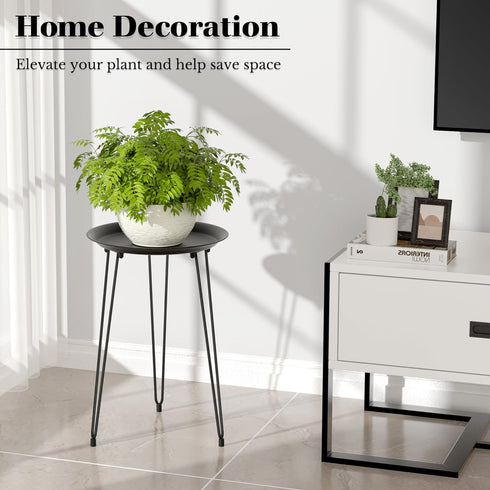 1 Pack SUEH DESIGN Plant Stand Indoor, Metal Plant Stand Round Plant Table Heavy Duty Plant Stool Tall Flower Pot