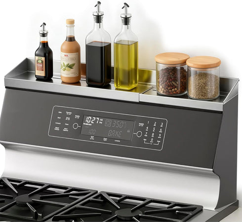 RECAPS 30" Adjustable Length Stove Top Shelf - Stainless Steel Stove Shelf,