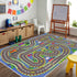 5939 3D Kids Rug, Race Track Playmat Rugs in Kids Carpet with Rubber Backing, Start and Finish line Racing Track
