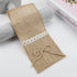 Alnicov Natural Burlap Lace Utensil Cutlery Holders Pouch, Jute Napkin Holders for Vintage Wedding Party Tableware