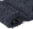 Luxurious 2-Piece Bathroom Rug Set in Charcoal - Chenille Bath Mat + U-Shaped Toilet Mat, Plush Anti-Slip Design