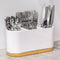 DAILY RITMO Countertop Silverware Holder, Oval Cutlery Caddy for Utensils, Desk Organizer Caddy for Parties