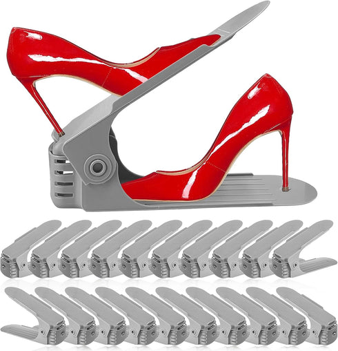 Shoe Slots Organizer 20 Pack - Shoe Stackers for a Pair of Shoes, Adjustable Thickening Expandable Shoe Rack