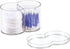 iDesign Clarity Collection Round Plastic Canister Cosmetic Organizer with Top Tray Lid, Clear – 6.12” x 3.62” x 4.35”