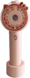 Portable USB Rechargeable Handheld Spray Mini Fan, Misting Fan with 3 Speeds (Cat Series, Pink)