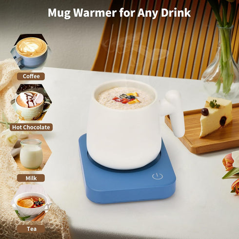 VOBAGA Coffee Mug Warmer, 4 Hours Auto Shut Off, Electric Beverage Warmer for Cocoa, Tea, Milk, Soup, Coffee Gifts, Sky