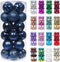 XmasExp 60mm Christmas Ball Ornaments, Shatterproof Decorations for Xmas Tree Balls, 24ct (Blue, 2.36")