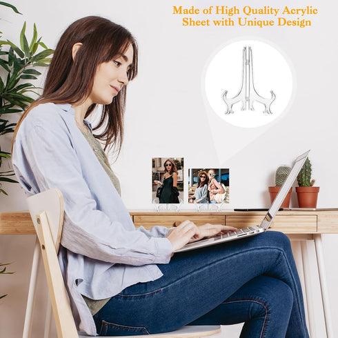 18 Pack 3 Inches Acrylic Plate Stand - Card Display Holders for Sports Cards and Pictures
