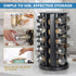 Countertop 20-Jars 135 Set, Countertop, Tianifa Black Revolving Spice Rack, Empty Rotating Spice Rack Organizer, Round