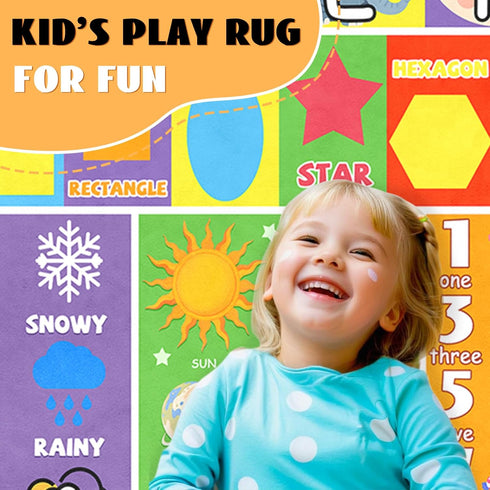 2.5 4 Kid Rug ABC Rugs for Playroom, Alphabet Rug for Bedroom Educational Learn Preschool Rugs Nursery Toddler Kids