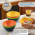 Plastic Bowls Set of 8 Pieces, 2 Sizes 17/34oz Unbreakable Reusable Lightweight Bowls for All Purpose