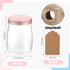 50 Pack 5 oz Nitial Plastic Jars with Lids Bulk Yogurt Containers with Lids Gift Jars with DIY Craft Twine and Labels