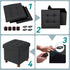 12.6"x12.6"x12.8" BRIAN & DANY Small Ottoman with Storage, Small Storage Ottoman, Folding Foot Stool with Wood Legs