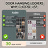 Kotkn 30 Closet 30-Pocket) Over the Door Shoe Organizer with Breathable Mesh Pockets - Large Capacity Storage for Men