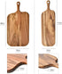 Acacia Wood Cutting Board with Handle, Small Size Charcuterie Board, 16'' x 4.7'' x 0.6'', BILL.F