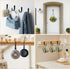 WODEGIFT 12Pcs Heavy Duty Wall Hooks, Metal Coat Hooks for Hanging Coats, Towels, Backpacks, Hats, Coffee Mugs (Black)