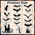 Whaline 16Pcs Halloween Refrigerator Magnets Black Bat Fridge Magnets Happy Halloween Magnet Bat Stickers Decorative for Locker Home Locker Garage Door Mailbox Microwave Cabinet Decal