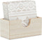 Juvale Wooden Coasters Set of 6-3.8 in, White, Square, Farmhouse Style -