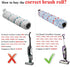 Bissell CrossWave Vacuum Cleaner Replacement Parts - 3 Pack Brush Rolls + 3 Pack Filters