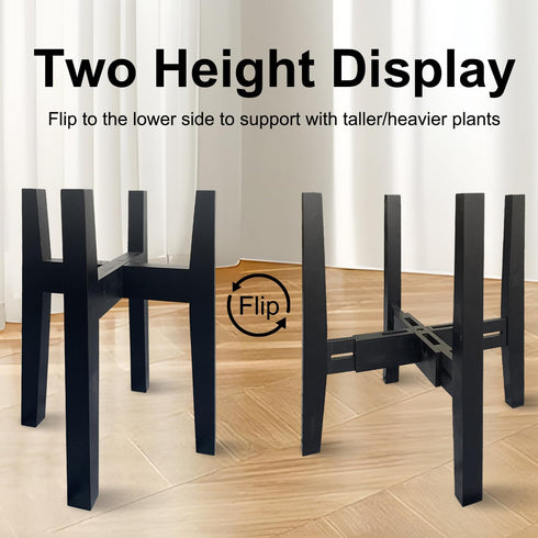 Sholramo 8.2-11.8 8.2-11.8in) Adjustable Plant Stand Indoor Bamboo Mid Century Modern Plants Stand Corner Plants Flower