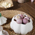 TOIVO Counterwith Garlic Keeper for Lid and Holes GarlicSaver,Garlic Holder Storage Container toKeep (white)