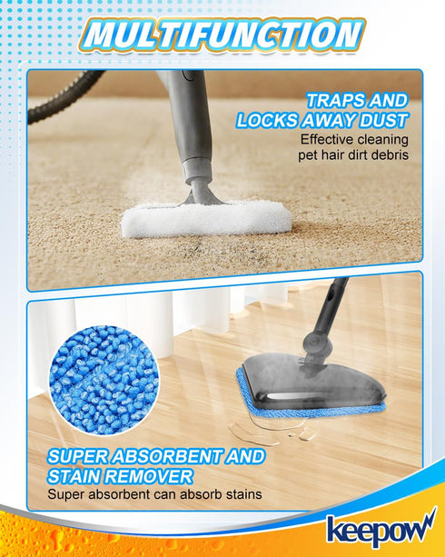 905e, 915e 925e, 4+6 Pack KEEPOW Steam Mop Pads Compatible with Wagner Steamer and Steam Cleaner Pads Replacement