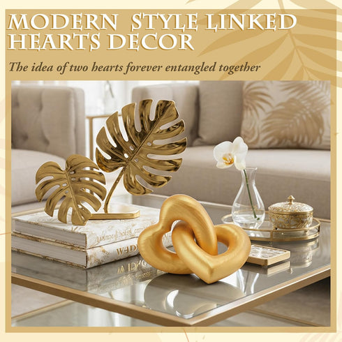Colingmill Interlocking Wooden Hearts Keepsake Mom Gifts Handmade Wooden Heart Knot Decor Wedding Couple Birthday Gifts