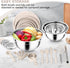 E-far 25PCS Mixing Bowls with Lid Set, Stainless Steel Nesting Prep Bowls with Grater Attachments for Cooking, Food