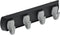 HIGH & MIGHTY 515306 Key Rail Organizer Hook Rail, Easy Tool-Free Dry Wall Installation, Small, Black & Silver