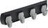 HIGH & MIGHTY 515306 Key Rail Organizer Hook Rail, Easy Tool-Free Dry Wall Installation, Small, Black & Silver