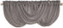 Lush Decor Lucia Elegant Waterfall Valance, Soft Polyester Window Curtain for Living Room, Gray