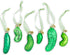 DEMDACO Pickle Festive Green Glass Christmas Decorative Hanging Ornaments - 4 x 2 Game