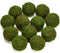BYHER Handmade Natural Green Moss Decorative Ball, Set of 6 (3.5")