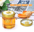 XING-RUIYANG 60 pack 1.5 oz Mini Honey Jarsbaby shower favors,There's honey sticks, bee pendants, stickers and gold