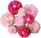 Pink Paper Flower Pack of 9 for Wedding Centerpiece, Birthday Party Backdrop, Nursery Room Wall Decoration