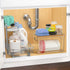 Hudgan Stackable Storage with Bamboo Top for Laundry Room Organization, Extra Large Trash Bag/Garbage Bag Dispenser