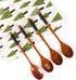 Muulaii 6 Pieces Wooden Spoons, 9 Inch Long Handle Soup Spoons, Japanese Style Kitchen Utensil for Korean Food Cooking