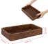 Sumnacon 10 Inch Rattan Bathroom Vanity Tray - Decorative Wicker Toilet Tank Tray for Paper Hand Towel, Brown