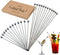 Cocktail Picks Martini Stirrers Toothpicks – 24 Pack Reusable Stainless Steel Metal Drink Skewers for Appetizers
