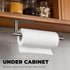 2 Pack,Stainless CUXIXA Paper Towel Holder Under Cabinet Steel Paper Towel Holder Wall Mount for Kitchen, Bathroom, RV