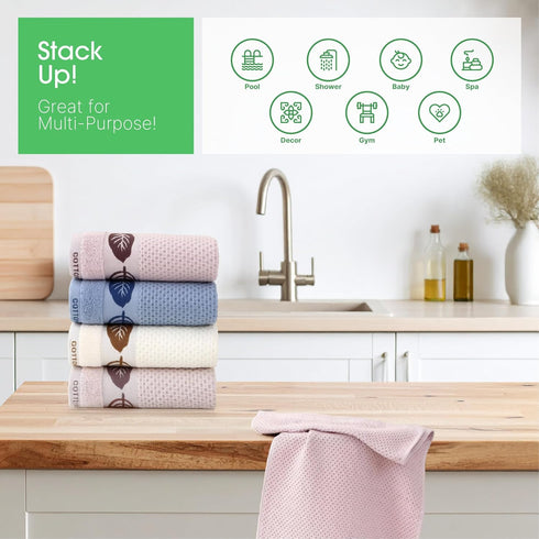 4 Pack Sets, 30 14 Inches, Hand Towels, Bath Towels, Kitchen Towels and Dishcloths x Absorbent Dish Towels for Kitchen